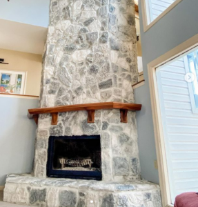 Interior Stone Fireplace