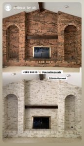 Brick Fireplace Before & After